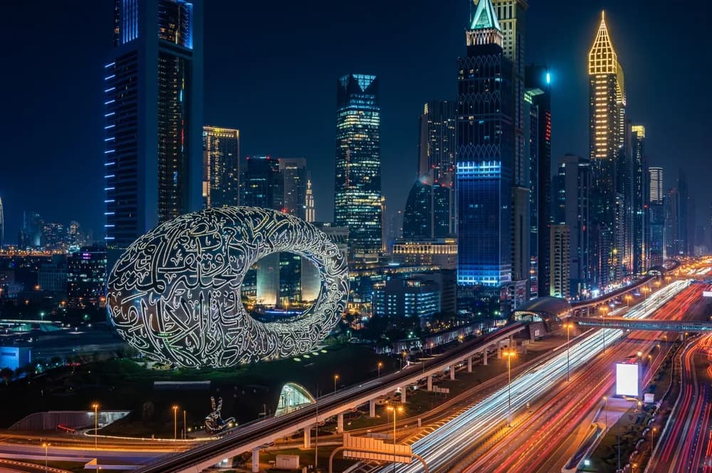 holiway travel dubai sehir gece panorama