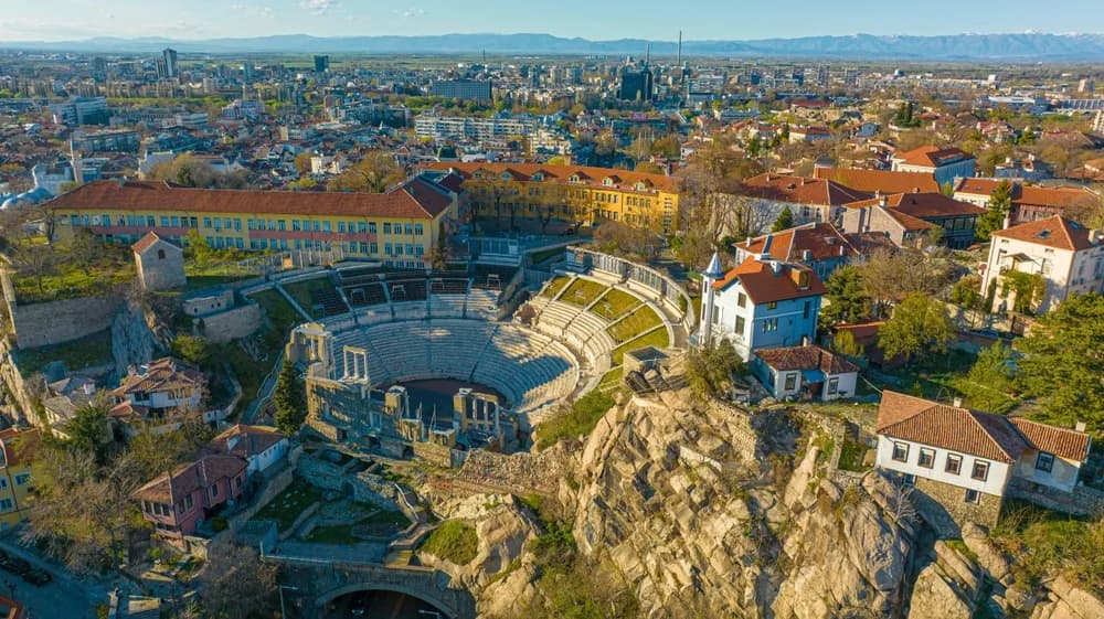 plovdiv antik tiyatro manzarasi