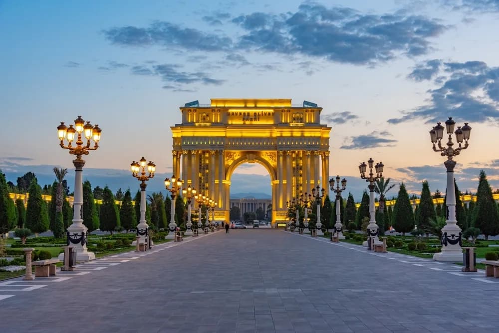 holiway travel heydar aliyev park triumphal arch ganja